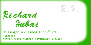 richard hubai business card